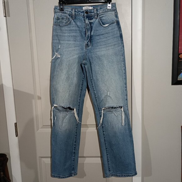 Tinseltown Women's Jeans Distressed High Rise 3 - Picture 1 of 7